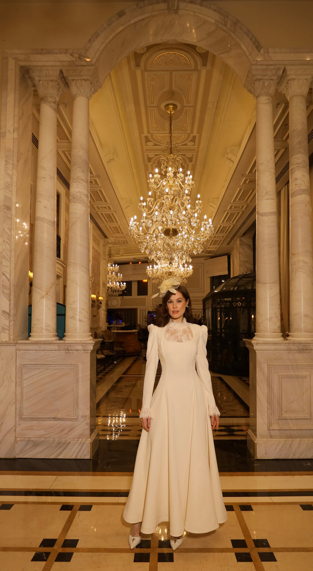 Nişan ve Nikah Elbisesi | Fransız Dantel Vintage | Her haute couture Clara Model