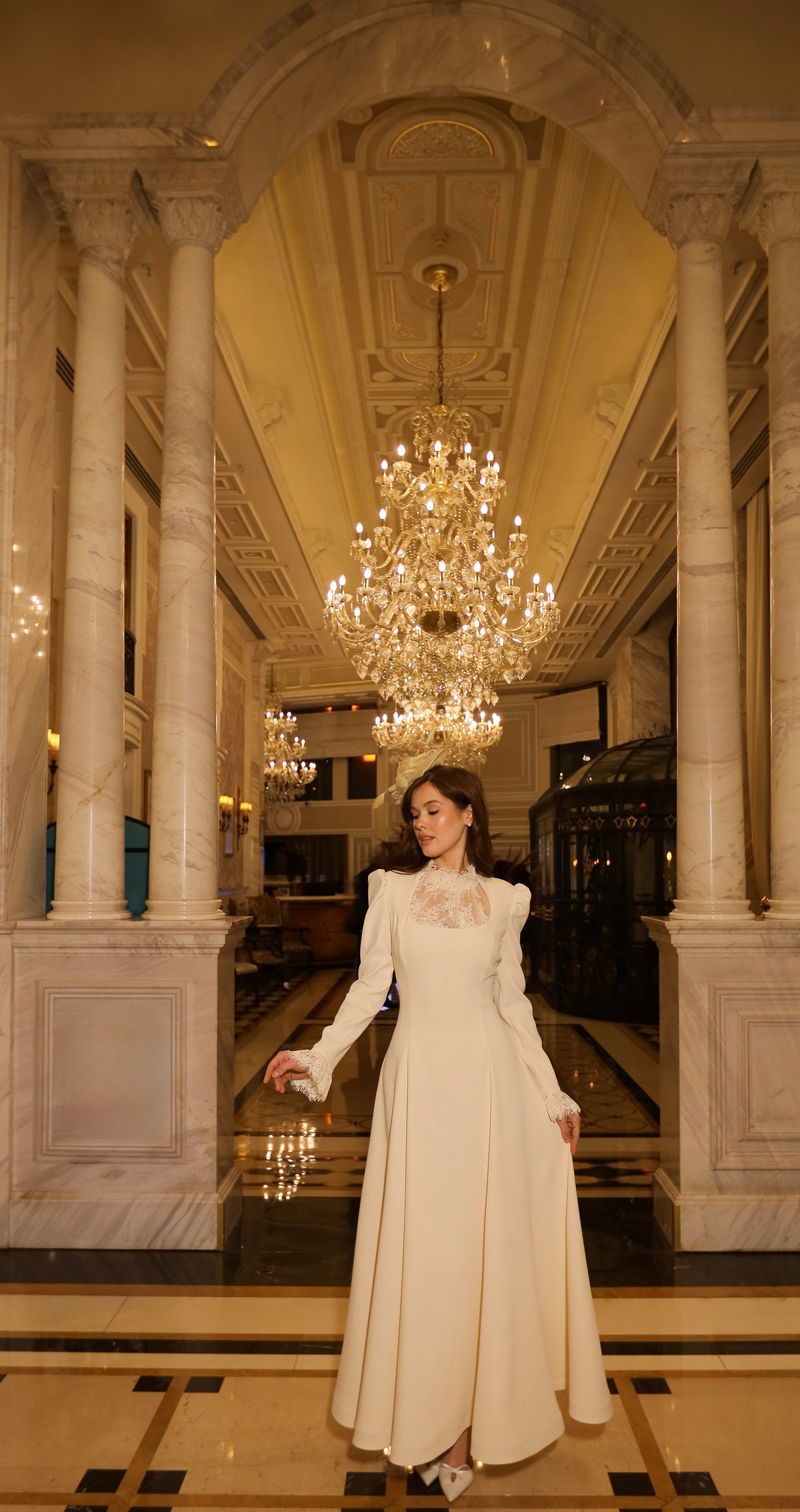Nişan ve Nikah Elbisesi | Fransız Dantel Vintage | Her haute couture Clara Model